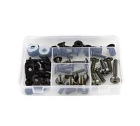 Motorbike Screws Compatible With Suzuki For DL650 V-Strom 650 2004-2011 Motorcycle Complete Full Fairing Bolts Kit Motorbike Washers Nuts Screws Assortment(Metallic)