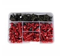Motorbike Screws Compatible With Suzuki For Gsxr600 Gsxr1000 GSX1300R GSX600F GSX750F SV1000 SV650 TL1000R DL650 DL1000 Motorcycle Fasteners Bolts Nut Clips Kit(Red)