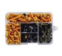 Motorbike Screws Compatible With Suzuki For Gsxr600 Gsxr750 195PCS Motorcycle Alloy Fairing For Bolt Screw Nut Kit Motorbike Body Work For Bolt Kit(Yellow)