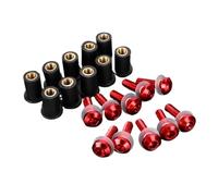 Motorbike Screws Compatible With Suzuki For SV1000S SV650 SV650S SV650X TL1000 TL1000R TL1000S VS1400 10 PCS Motorcycle Windscreen Windshield Screw For Bolt Kit(Red)