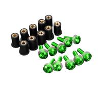 Motorbike Screws Compatible With Suzuki For SV1000S SV650 SV650S SV650X TL1000 TL1000R TL1000S VS1400 10 PCS Motorcycle Windscreen Windshield Screw For Bolt Kit(Green)