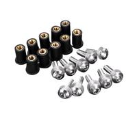 Motorbike Screws Compatible With Suzuki For SV1000S SV650 SV650S SV650X TL1000 TL1000R TL1000S VS1400 10 PCS Motorcycle Windscreen Windshield Screw For Bolt Kit(Silver)