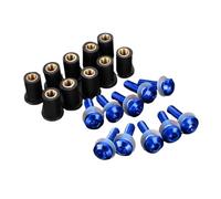 Motorbike Screws Compatible With Suzuki For SV1000S SV650 SV650S SV650X TL1000 TL1000R TL1000S VS1400 10 PCS Motorcycle Windscreen Windshield Screw For Bolt Kit(Blue)