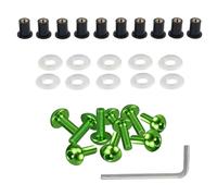 Motorbike Screws For ZX6R ZX250R ZX500R ZX600R ZX650R ZX10R ZX9R ZX14R 10pcs Motorcycle Bodywork Fairing Windshield Mount Wellnuts Bolts 5mm(Green)