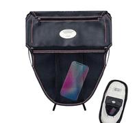 Motorbike Seat Luggage - Polyester Leather Hybrid, Universal Fitting Strap Fastener, Tail Mounted Volume Extension, Black Weather Resistant Fabric | Rear Storage Pouch for Commuters & Couriers