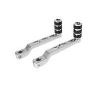 Motorbike Shift Levers Pedal Heel Toe Gear Shifter Shift Lever Black Knurled Pegs Fit for Harley Softail Touring Electra Road Glide FLHR(Grey)