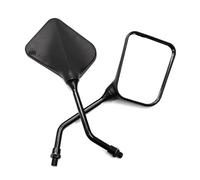 Motorbike Side Mirror Black Square Dual Sport Motorcycle Mirrors Side Mirrors All 2Pcs/Pair