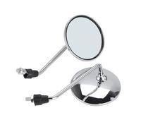 Motorbike Side Mirror Motorcycle Back View Mirror 2Pcs/Pair Electric Bicycle Rearview Mirrors Moped Side 8mm Round