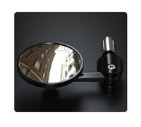 Motorbike Side Mirrors 2Pcs 16mm Universal Motorcycle Convex Plane Mirror Handle Bar End Mirrors Folding The Rearview Modification Accessories(Convex-Mirror)