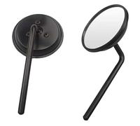 Motorbike Side Mirrors 2pcs Motorcycle Rear View Mirrors Round Convex Clip-On 22 25mm Handlebar Universal Rearview Mounting Accessory Handlebar Mirrors