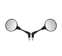 Motorbike Side Mirrors A Pair Universal Black 10mm Side Rearview Mirror Folding Round Motorcycle