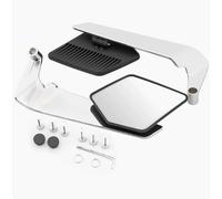 Motorbike Side Mirrors For Honda Rebel 1100 CMX CMX1100 CM1100,Aluminium Alloy Adjustable Anti-Glare Stealth Wind Wing Motorcycle Rearview Handlebar Mirror Accessories, silver white glass