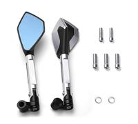 Motorbike Side Mirrors For Hornet 900 600 250 Cb600f Motorcycle Cnc Aluminum Metallic Rearview Side Mirror Anti-Vertigo Motorcycle Mirrors(SILVER)