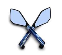 Motorbike Side Mirrors For MT01 For MT03 For FZ6 For XVS950 For WR250 For WR125 For XT125 8mm 10mm Motorcycle Rearview Mirrors Side Mirror Handlebar Mirrors(Blue)