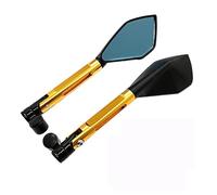 Motorbike Side Mirrors For Shadow For Valkyrie For Magna For Rebel Motorcycle 8 Mm 10 Mm Screws Rearview Motorbike Side Mirrors Handlebar Mirrors(Gold)