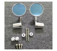 Motorbike Side Mirrors For Vespa For Sprint For Primavera Gts 300 125 250 Motorcycle Cnc Round Handlebar End Rearview Mirrors Motorcycle Mirrors(E Silver 1)