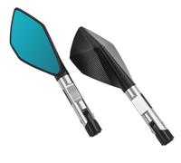 Motorbike Side Mirrors Motorcycle Rearview Side Mirror 8MM 10MM Motorbike Universal Mirrors Reversing Auxiliary Accessories(Silver)