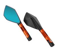 Motorbike Side Mirrors Motorcycle Rearview Side Mirror 8MM 10MM Motorbike Universal Mirrors Reversing Auxiliary Accessories(Orange)