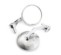Motorbike Side Mirrors Universal Motorbike Mirrors Chrome Convex Mirror 7/8 Inch 22mm Chrome Handlebar End Rearview Mirror