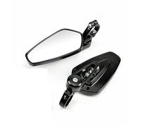 Motorbike Side Mirrors Universal Motorcycle 22 Mm Bar End Side Rearview Mirror 2 Pcs 7/8" Motorbike Bike Handlebar Rear View Mirrors(Black)