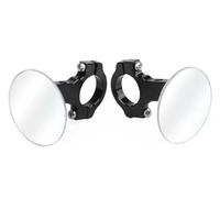 Motorbike Side Mirrors Universal Rearview Mirror Motorcycle Handlebar Mount Rear Side Mirror Blind Spot Rimless 360 Degree Rotation(1 Pair 22mm Bar)