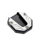 Motorbike Side Stand Pad Aluminum Alloy Motorcycle Bike Kickstand Extender Foot Side Stand Extension Pad Support Plate Motorbike Anti-Sinking(Silver)