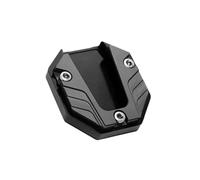 Motorbike Side Stand Pad CNC Aluminum Alloy Motorcycle Bike Kickstand Extender Foot Side Support Enlarged Base Extension Pad Stand Anti-Sinking(Black)