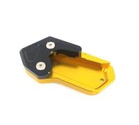 Motorbike Side Stand Pad For AK550 AK 550 2017 2019 Motorcycle CNC Kickstand Foot Side Stand Extension Pad Support Plate Anti-Sinking(Gold)