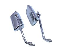 Motorbike Side Wing Mirror For GSR600 For GSR750 For SV650 For SV400 For V-Strom650 For V-Strom1050 For Bandit 650 8mm 10mm Motorcycle Rearview Mirror Square Mirror(Chrome)