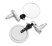 Motorbike Side Wing Mirror Handle Bar End Side Mirrors For MSX125 For MSX 125 For Grom/SF 2013-2021 2020 2019 Foldable 7/8"(Sliver)