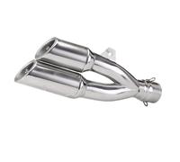Motorbike Silencer Muffler Exhaust Pipe Universal 51MM Motorcycle Exhaust Muffler Modify Double Outlet Tail Silencer Tube for CBR650R G310GS MT07 ZX25R DL650 Ve&rsys 650