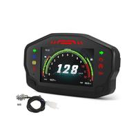 Motorbike Speedometer 12V Universal Digital Motorcycle Tachometer Multi-functional RPM Dashboard Compatible Instrument Bracket Tachometer Digital