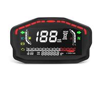 Motorbike Speedometer Digital Display Instrument Panel 12V Speedometer Motorcycle Bracket Odometer LED Tachometer With Speed & Mileage For CG125 CG150