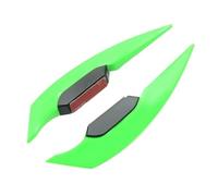 Motorbike Spoilers 1Pair Motorcycle Winglet Aerodynamic Spoiler Wing Universal DIY Motorbike Decoration Sticker(Green)