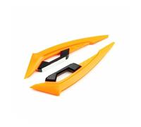Motorbike Spoilers 2Piece Aerodynamic Wing Set Fixed Wind Wing With Adhesive Decoration Sticker Motorcycle Winglets Front Side Spoiler Motorcycle Fairing Winglets(Orange)