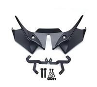 Motorbike Spoilers Motorcycle Accessories Front Spoiler Winglets Aerodynamic Wing Fairing For Kawasaki For Z 650 For Z650 2021-2025 Aerodynamic wing spoiler(Black)