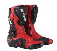 Motorbike Sports Boots MX Off Road Enduro Quad Racing Touring Waterproof Leather Ankle Boots for Men & Women Adult Motorcycle Boots with Reinforced Hard Shell Protectors