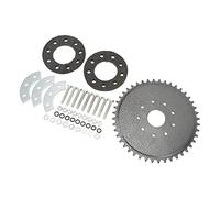 Motorbike Sprocket Kit, DIY Bike 44 Tooth Sprocket with Mount Kit 9 Holes Transmission Sprocket for Motor Gas Engine sprocket