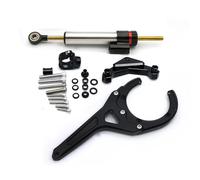 Motorbike Stabilizer Bracket Motorcycle CNC Steering Damper Stabilizer Buffer Control Bar With For Suzuki GSXS1000GX 2024 Mounting Bracket Kit Set Steering Dampers(SET 2)