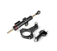 Motorbike Stabilizer Bracket Steering Damper Stabilizer For Bonneville T100 T120 Motorcycle Linear Reversed Safety Adjustable Control CNC Aluminum Steering Dampers(SET 3)