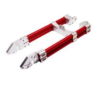 Motorbike Stand Fit For M3 M5 M6 Monkey M3 M5 Motorcycle Swing Arm 3D CNC Adjustable Alloy Double Tube Rear Flat Fork Stand Bobbins(80cm tube silver red)