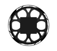 Motorbike Sticker 14 Inch Motorcycle Wheel Stickers Reflective for Y&AMAHA for Kawasaki for Benelli Rim Tape Motorbike Decals Accessories(Black- Silver)