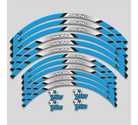 Motorbike Sticker Motorcycle Front and Rear Wheels Edge Outer Rim Sticker for Y&AMAHA TENERE 700 Tenere700 Reflective Stripe Wheel Accessories(Blue)