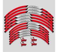 Motorbike Sticker Motorcycle Front and Rear Wheels Edge Outer Rim Sticker for Y&AMAHA TENERE 700 Tenere700 Reflective Stripe Wheel Accessories(Black- Silver)