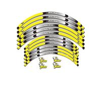 Motorbike Sticker Motorcycle Reflective Stripe Wheel for Y&AMAHA TENERE 700 Tenere700 Front and Rear Wheels Edge Outer Rim Sticker(Yellow)