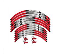 Motorbike Sticker Motorcycle Reflective Stripe Wheel for Y&AMAHA TENERE 700 Tenere700 Front and Rear Wheels Edge Outer Rim Sticker(Black- Silver)