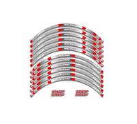 Motorbike Sticker Motorcycle Wheel Front and Rear Wheels Edge Outer Rim Sticker for H&ONDA CB650 F CB 650F Cb650f Reflective Stripe Decal(Black- Silver)