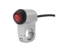 Motorbike Switches Motorcycle Handlebar Light Switch ATV Headlight Fog Spot Lamp ON/OFF Scooters Motocross Modified Parts Motorbike Kill Switch(Silvery)