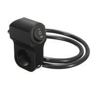 Motorbike Switches Motorcycle Handlebar Switch 22mm 7/8in Aluminum Alloy Motorcycle Handlebar Headlight Switch Three-position Waterproof Switch 12V Fog Spotlight(Black)