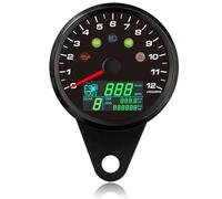 Motorbike Tachometer 85mm 0-299KM/H MPH With 0-12000RPM Motorcycle Tachometer Trip Odometer Gear N-6 For 9-32V